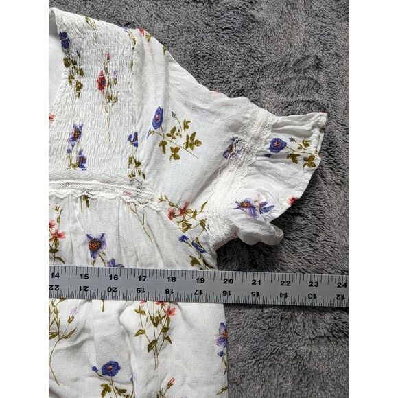 Miss Me Crop Blouse Women's Size Medium White - Picture 6 of 9